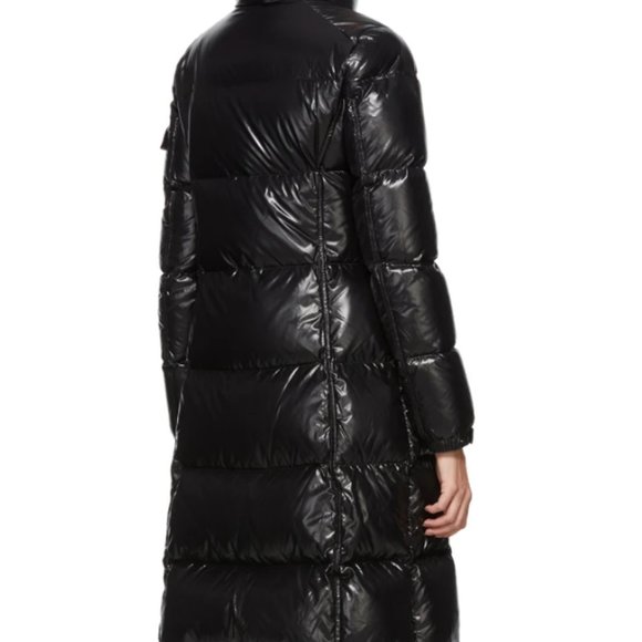 MONCLER BLACK DOWN SHINY COAT - Picture 4 of 6